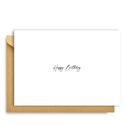 BIGLIETTO DI BUON COMPLEANNO SCRITTO A MANO, Biglietto d'auguri Hygge Cards C6 - Semplicità e intimità scandinave per gli amanti del minimalismo, della natura e dei piaceri semplici