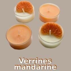 Candela Tealight in vetro al mandarino