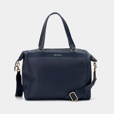 Sac à main Tote VIVI - Bleu (métallerie dorée)