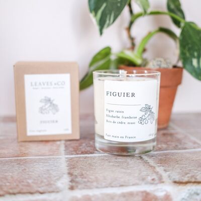 Vela perfumada de cera vegetal hecha a mano - Higuera