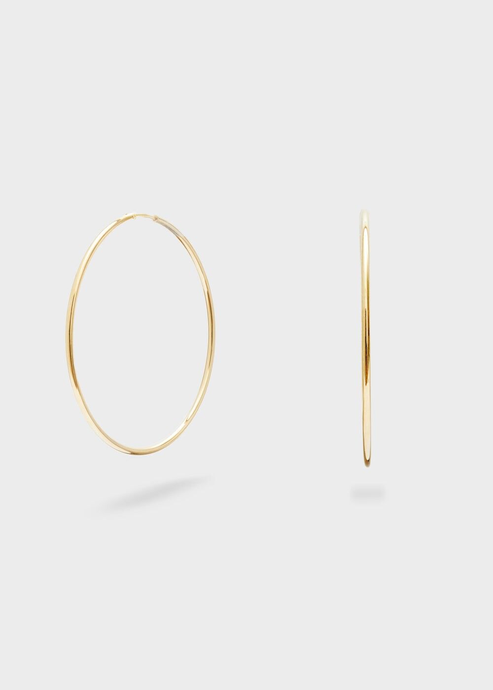 LILA GOLD MEDIUM HOOP EARRINGS S.STEEL