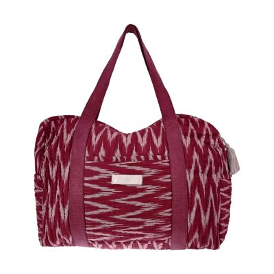 Garnet ikat bag