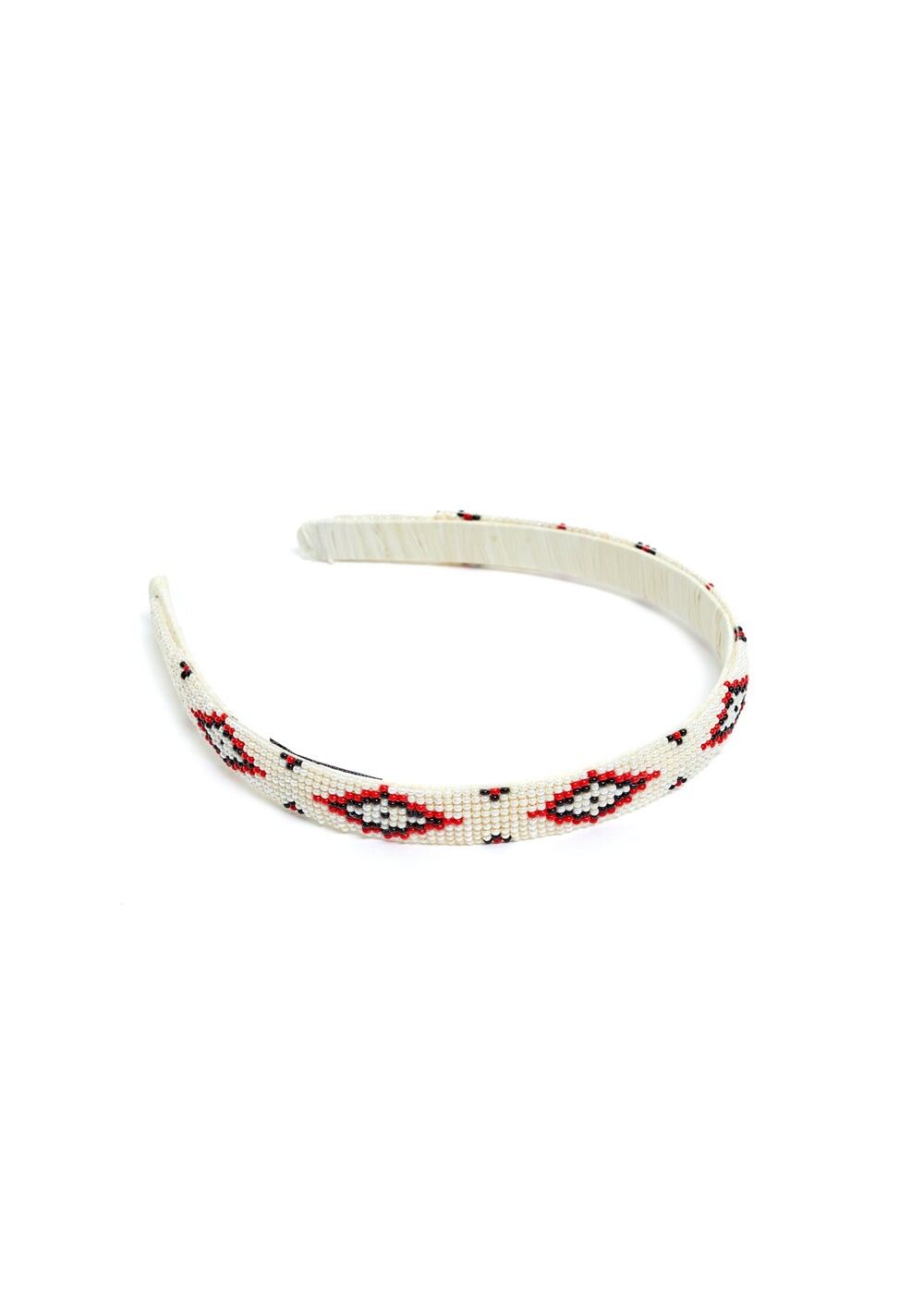 THIN HEADBAND WITH WHITE BEADS