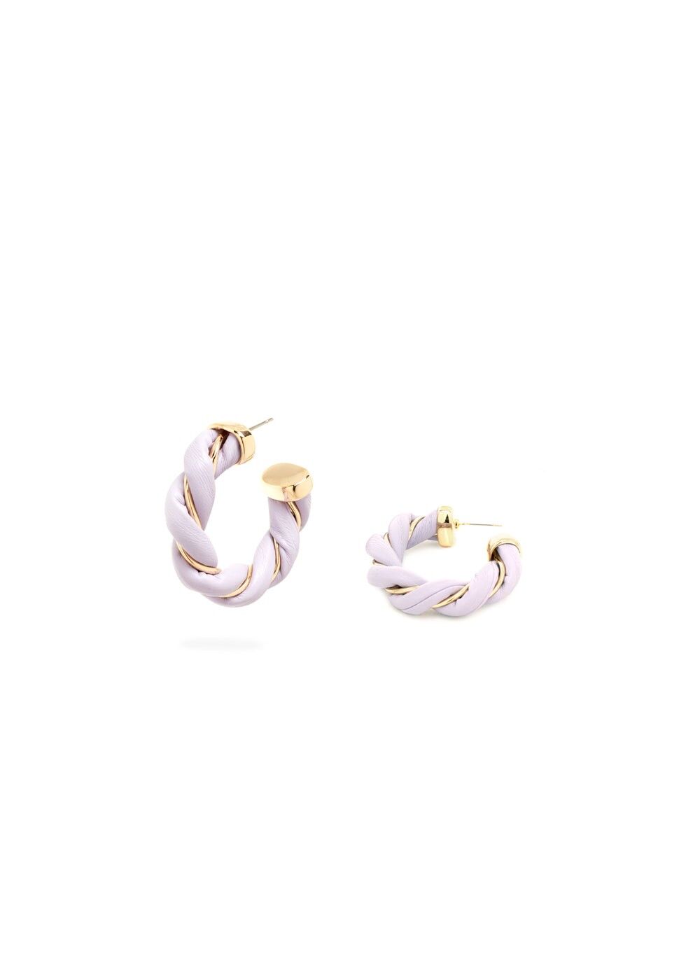 BOUCLES D'OREILLES VANIA TORCHON LILAS PLAQUÉ OR 14KT
