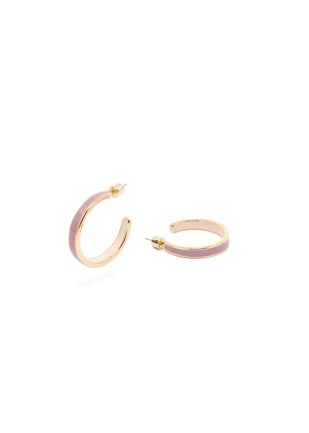 BOUCLES D'OREILLES CRÉOLES VANNI LILAS PLAQUÉES OR 14KT