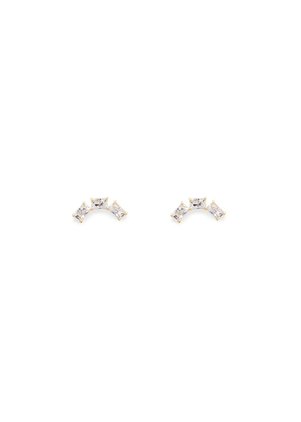 BOUCLES D'OREILLES ZECLA ZIRCON PLAQUÉ OR 14KT
