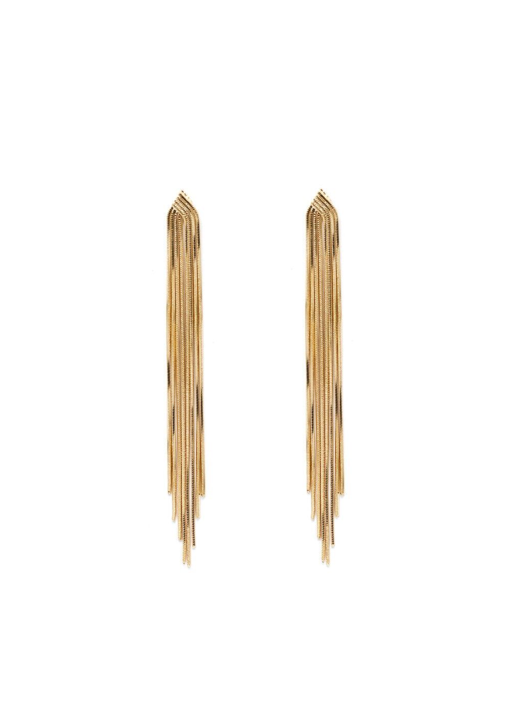 TONIA LANGE OHRRINGE MIT 14 KT GOLD ÜBERZOGEN