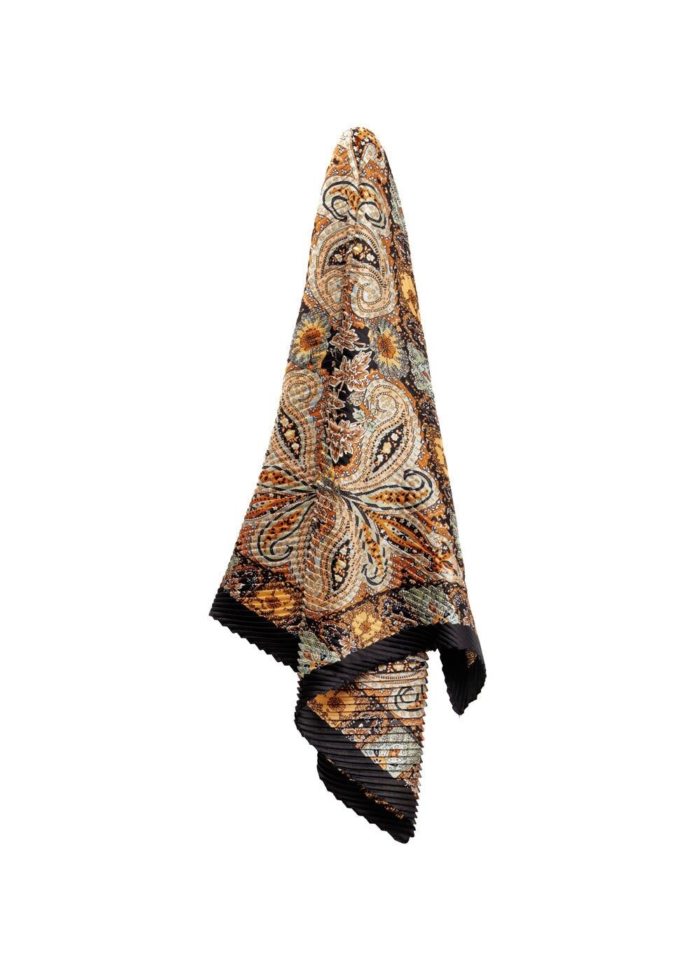 ÉCHARPE PLISSÉE MOYENNE NOIRE STEFY