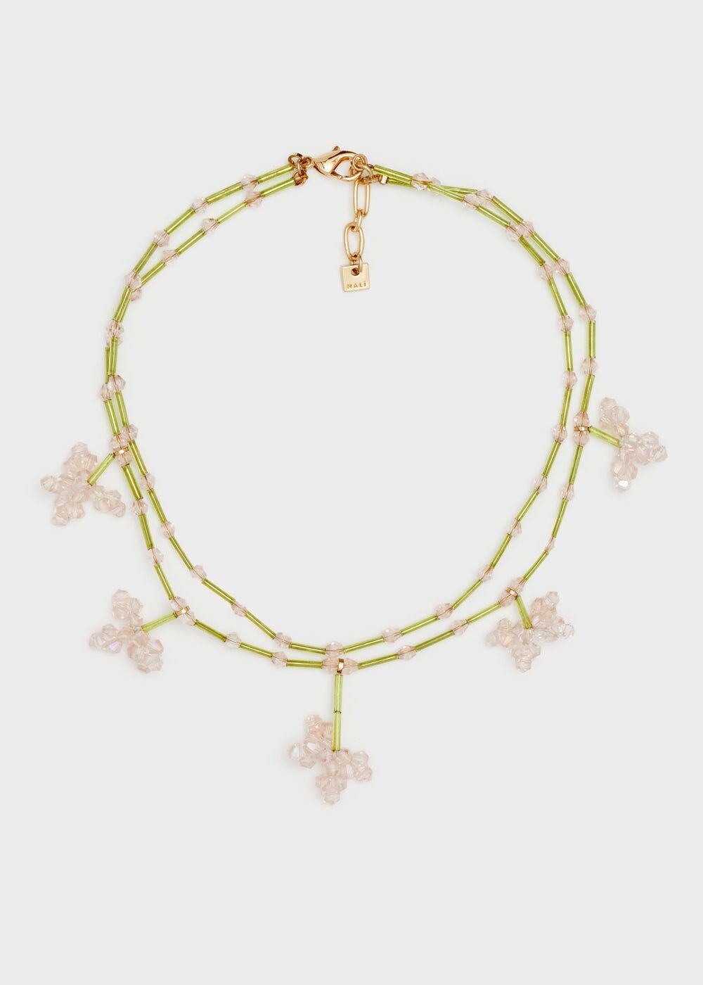 COLLIER AVEC PERLE FLEUR ROSE