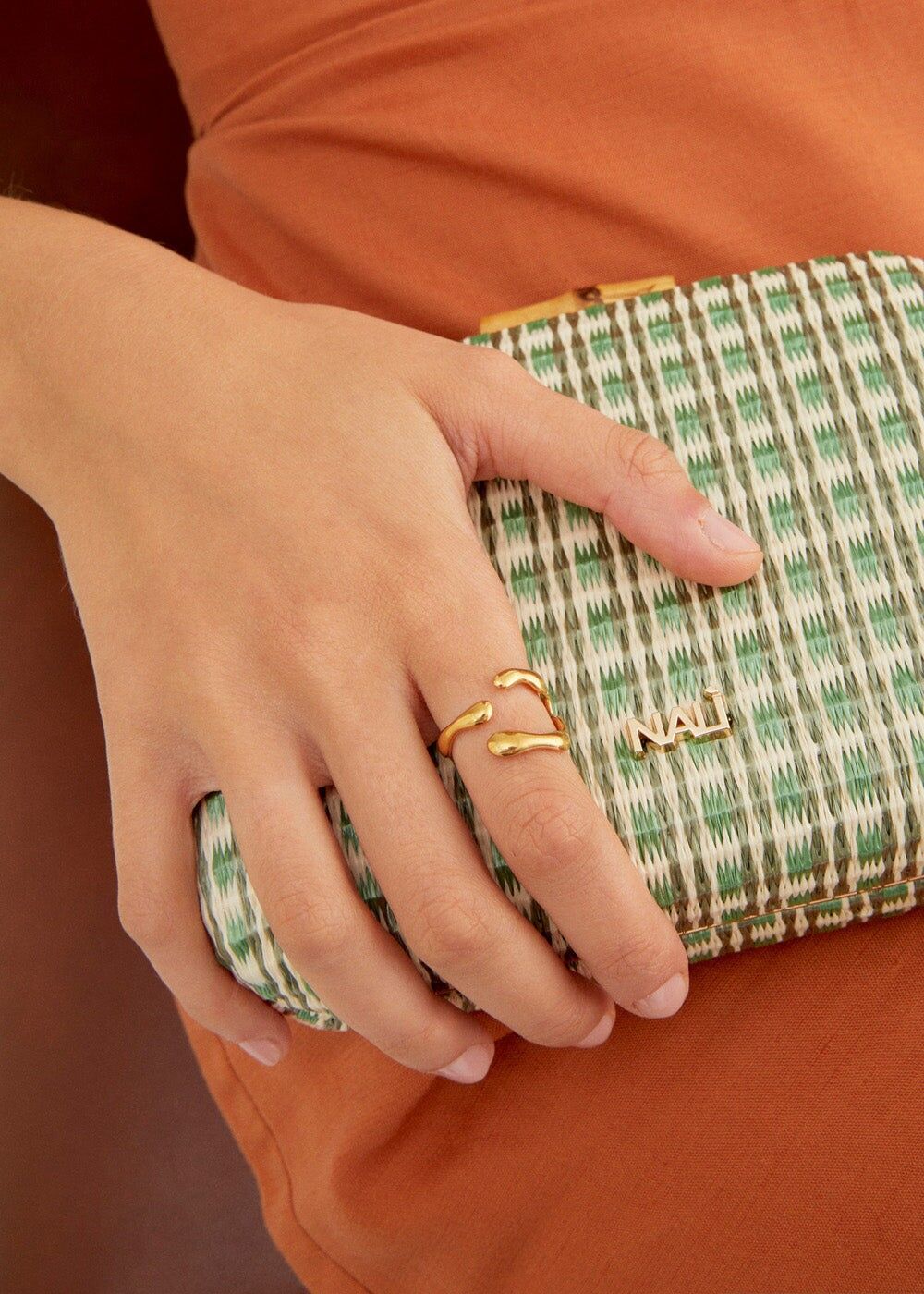 s.OFFENER RING AUS STAHLGOLD