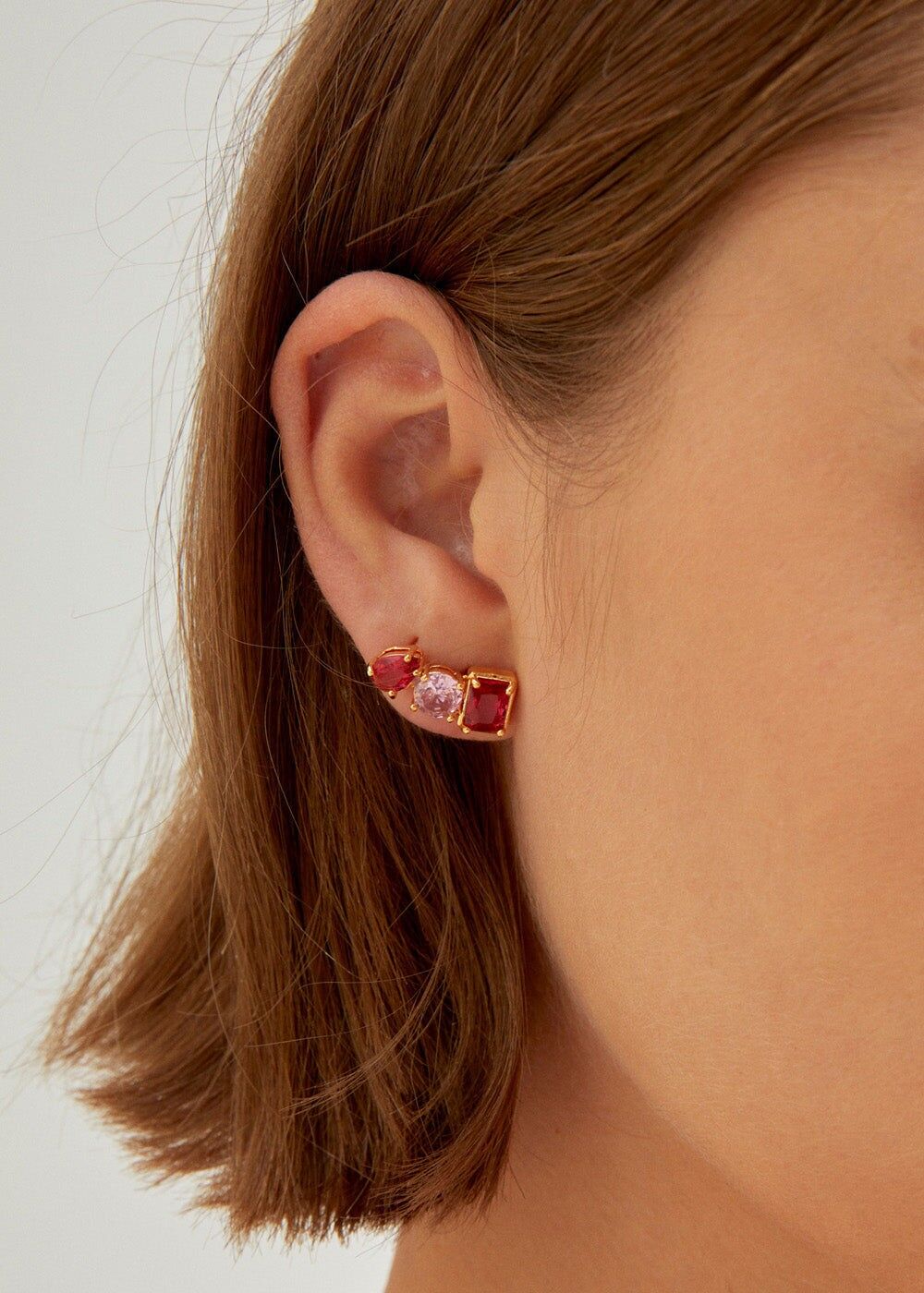 FRANCINE OHRRINGE MIT STEINEN + FARBEN