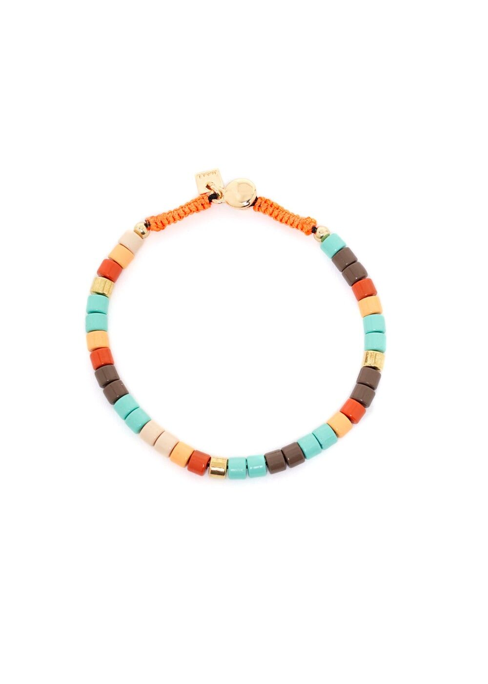 ARMBAND TOBI MIT BLAUEN UND GRAUEN PERLEN