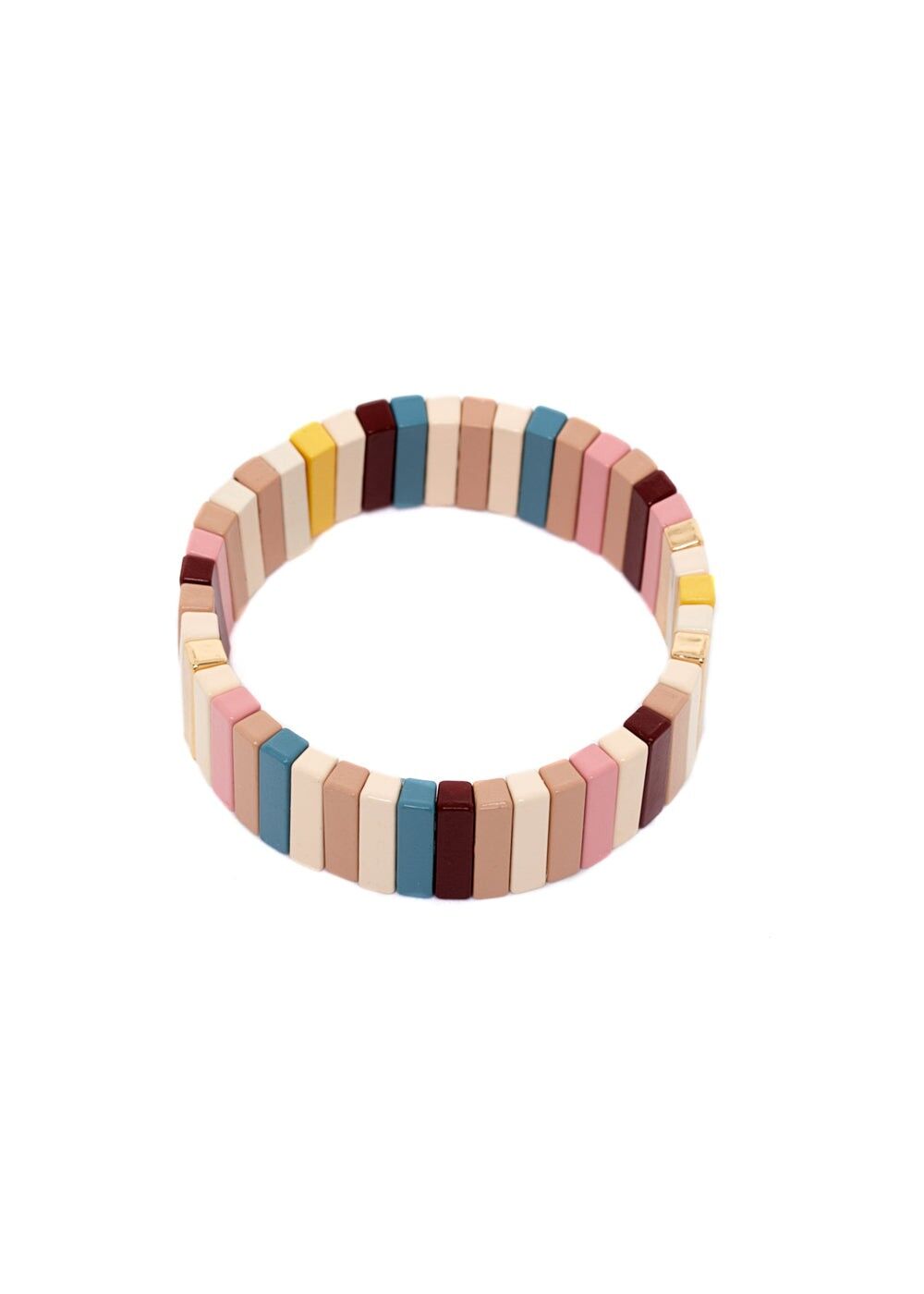 SISSI DOPPELDRAHT ELASTISCHES ARMBAND MIT GRAUEN PERLEN