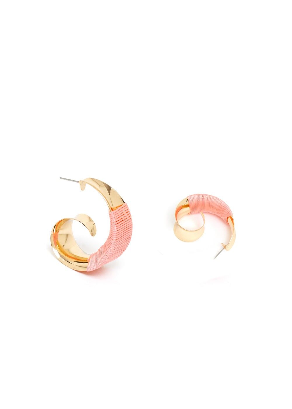 TEA EARRINGS WITH PINK RIBBON