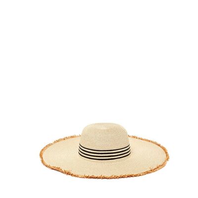 SOMBRERO DE ALA ANCHA DE PAJA BEIGE