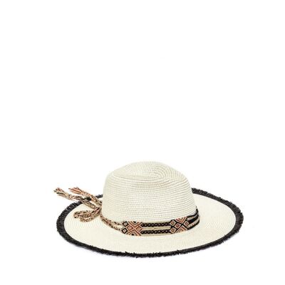 WHITE NARROW FLAPED HAT