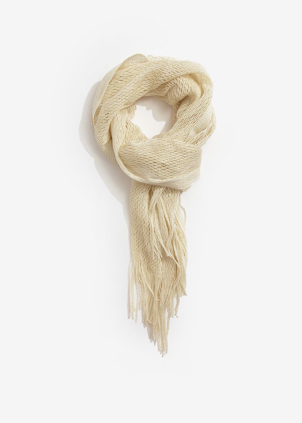 IVORY SHAWL WITH GOLD LAME' DETAILS