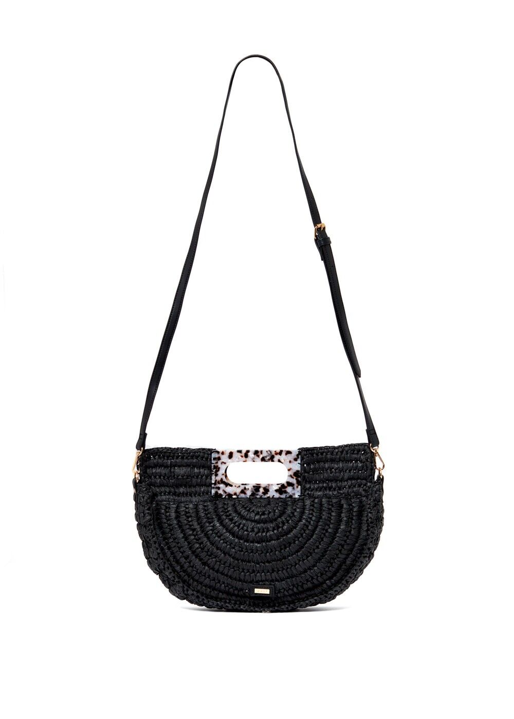 ZAIRA UMHÄNGETASCHENGRIFF HARZRAFFIA SCHWARZ