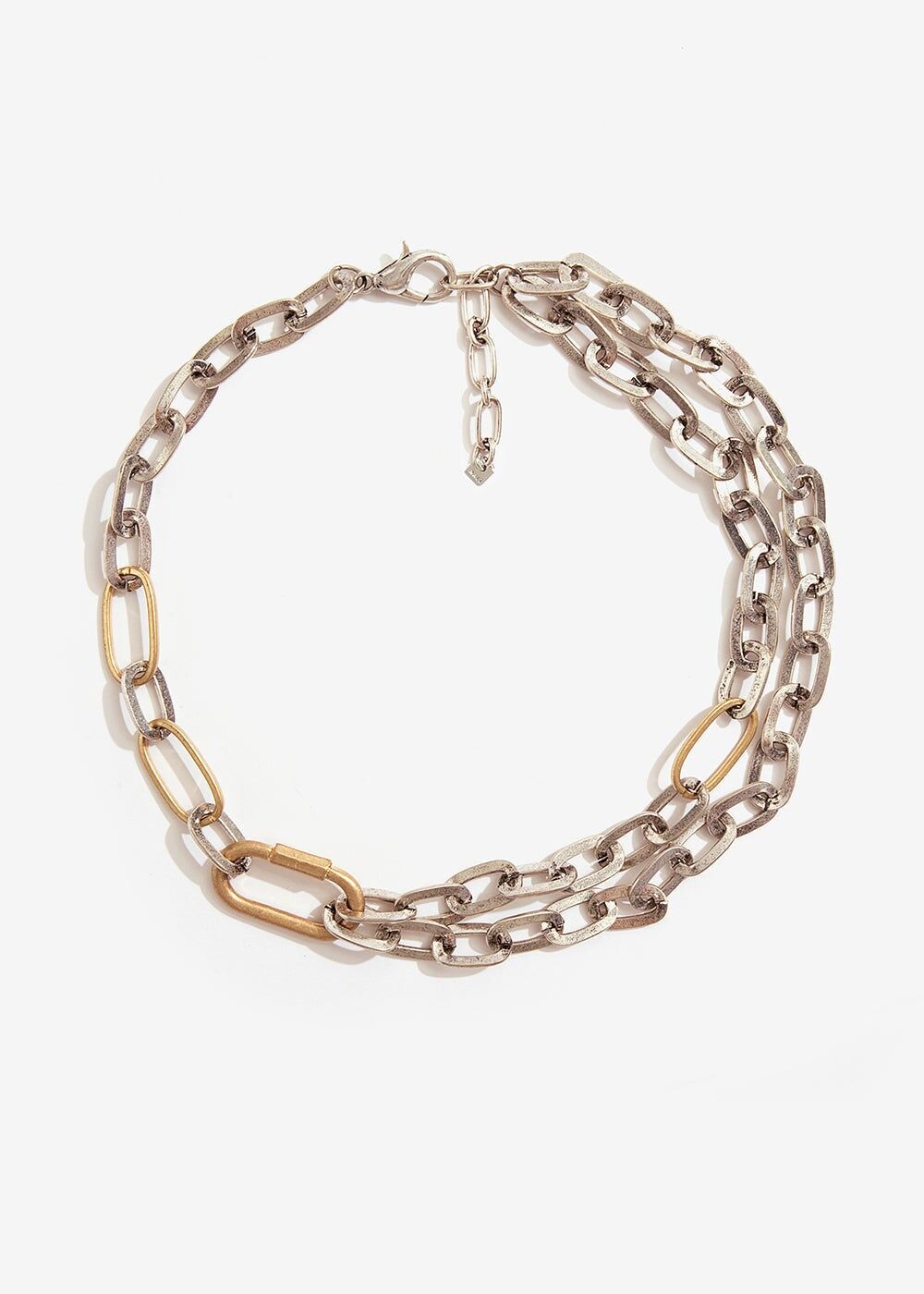 GOLD AND SILVER CHAIN NECKLACE