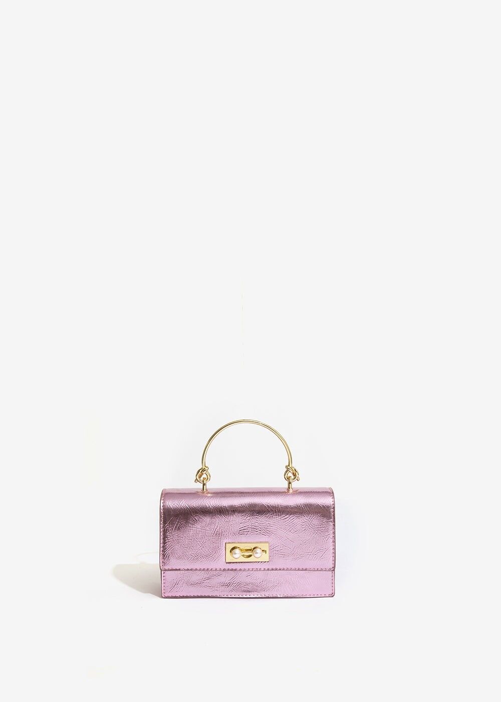 PINK METALLIC HANDBAG