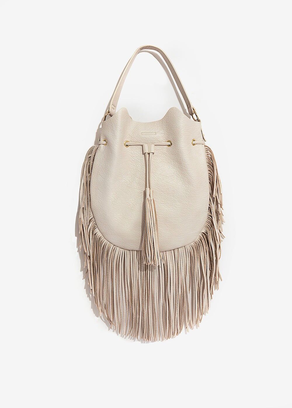 IVORY FRINGE BAG