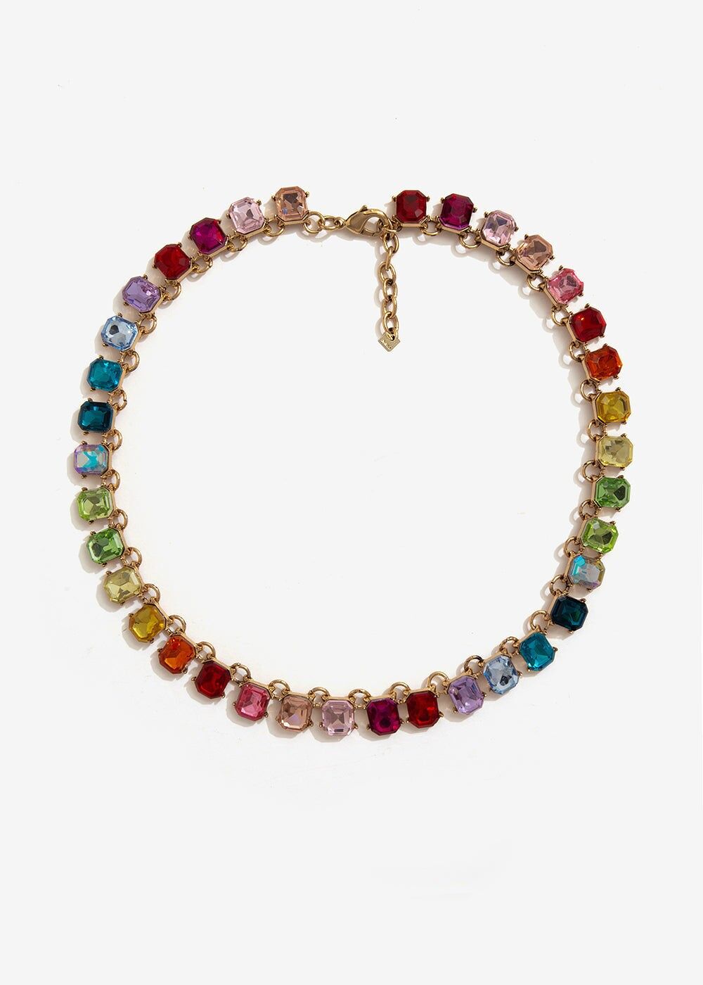 COLLIER COURT AVEC PETITES PIERRES MULTICOLORES