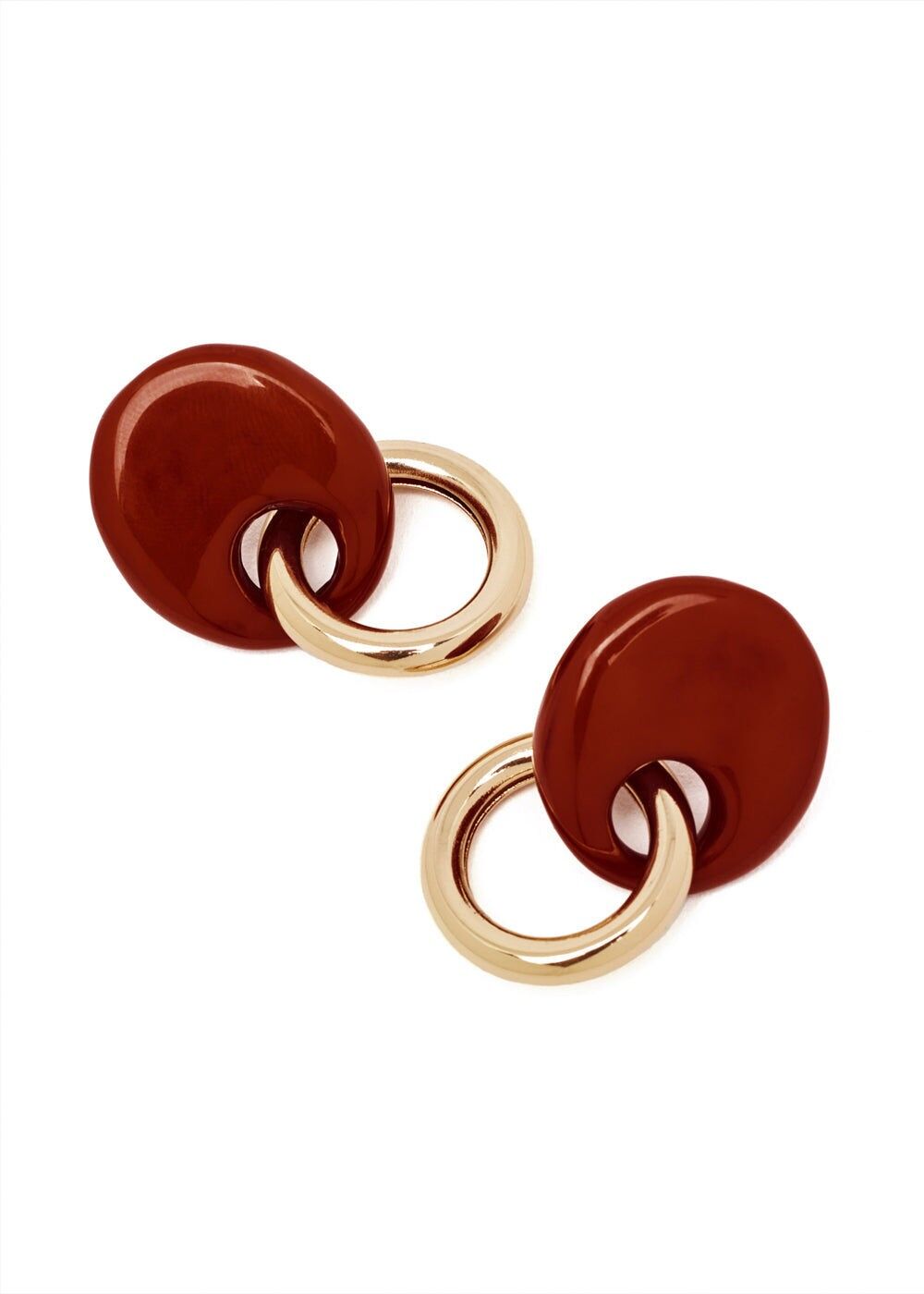 BOUCLES D'OREILLES EN RÉSINE ORANGE JOY