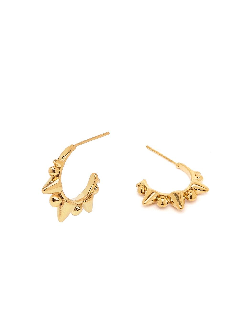 SMALL POINTED HOOP EARRINGS 18K GOLD PLATED