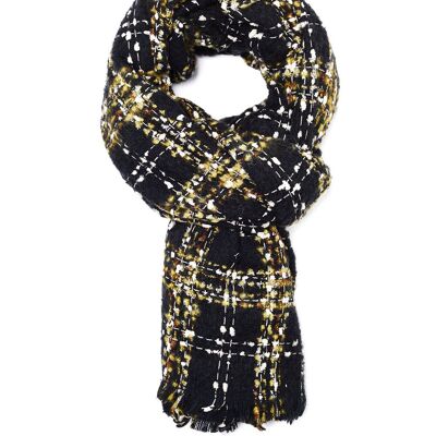 TARI BLACK BOUCLE SCARF