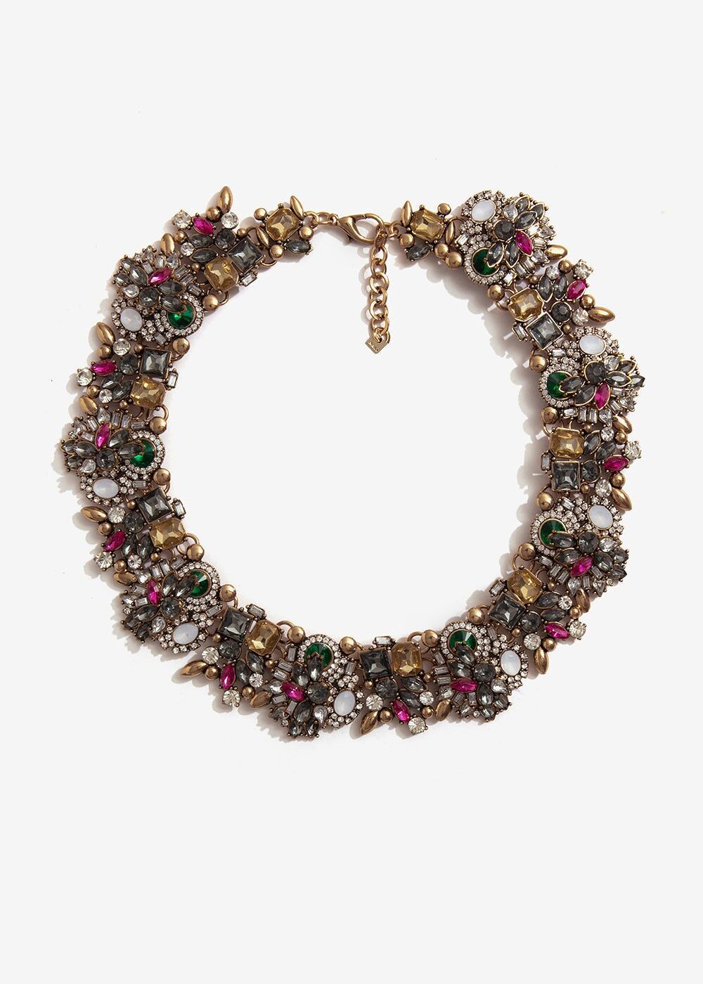 COLLIER COURT AVEC PIERRES MULTICOLORES