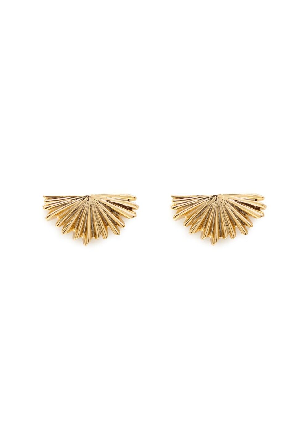 FAN EARRINGS 14KT GOLD PLATED