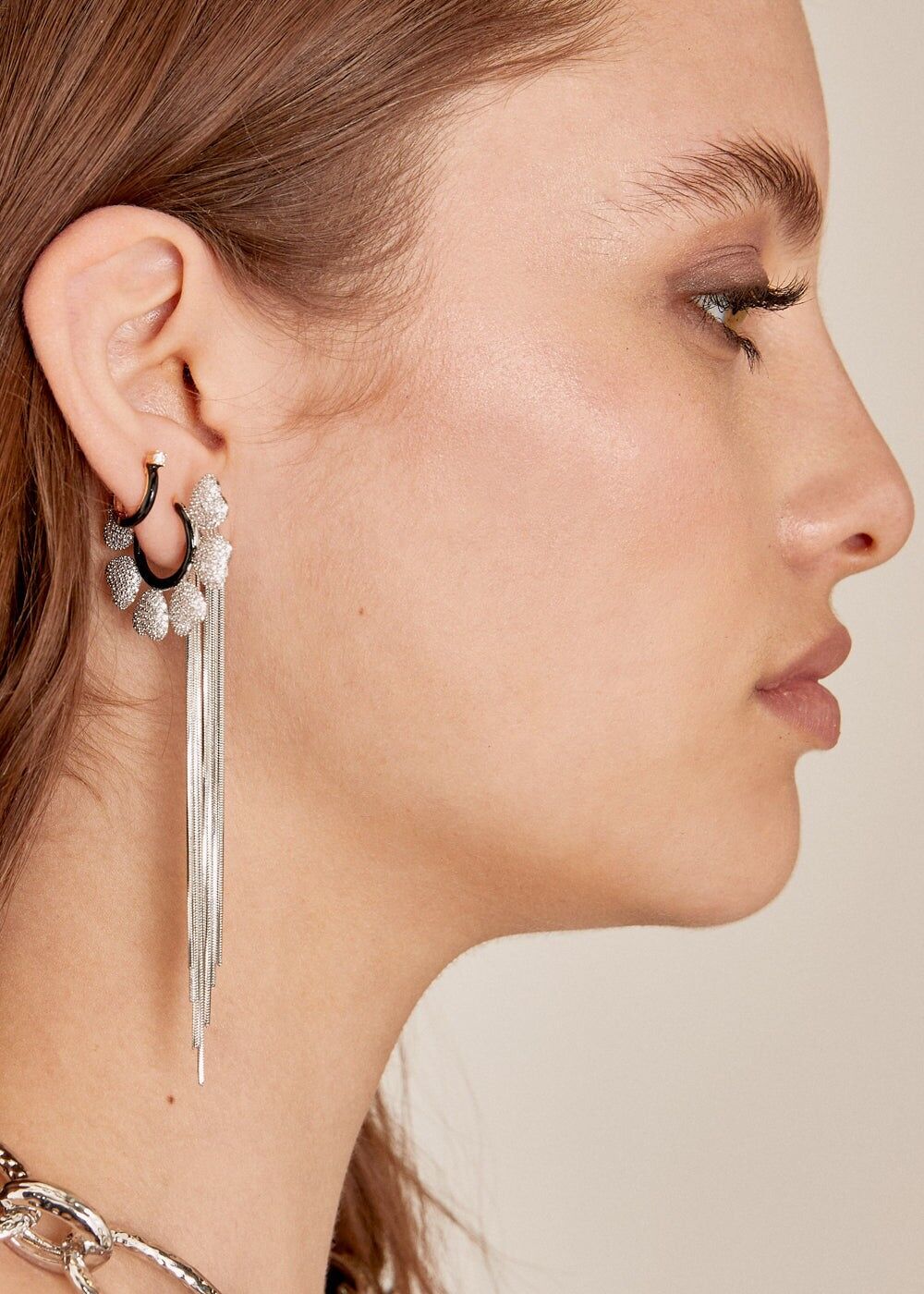 VOLA EARRINGS WITH BLACK HEARTS