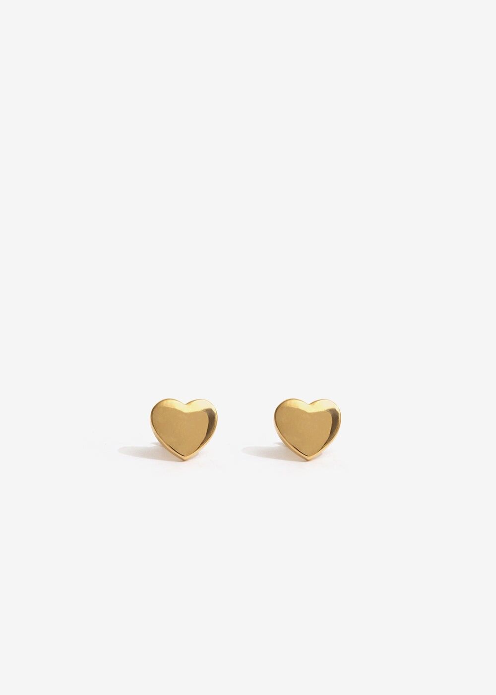 GOLD HEART STUD EARRINGS