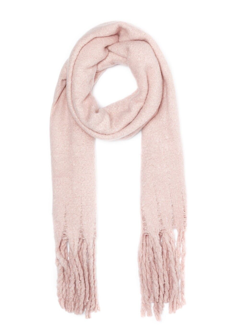 ÉCHARPE OVERSIZE EN MAILLE ROSE CLAIR TONIA