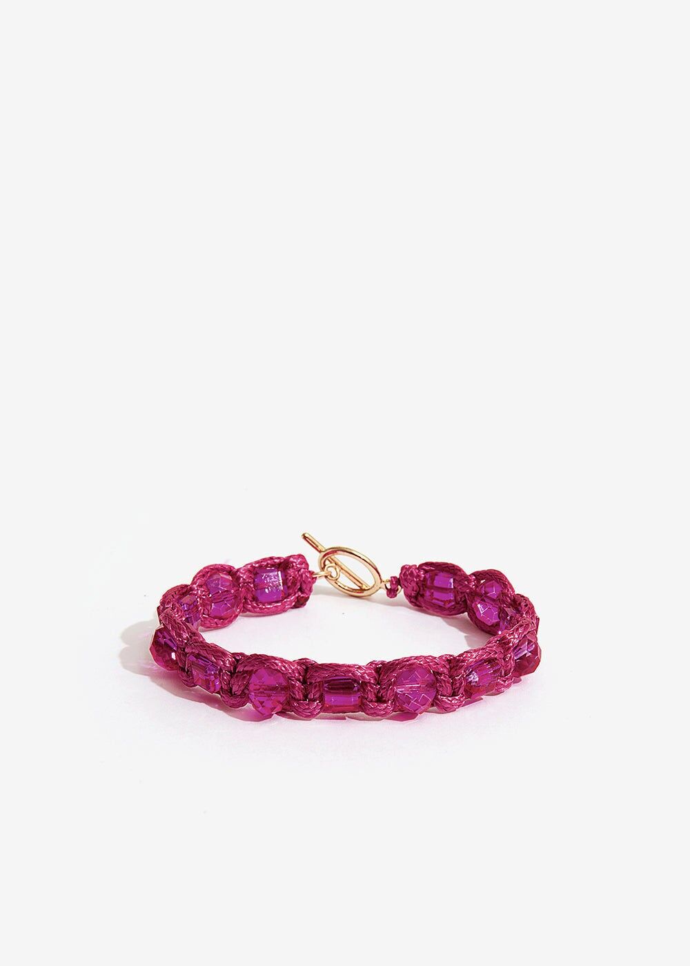 BRACELET WITH FUCHSIA CRYSTALS