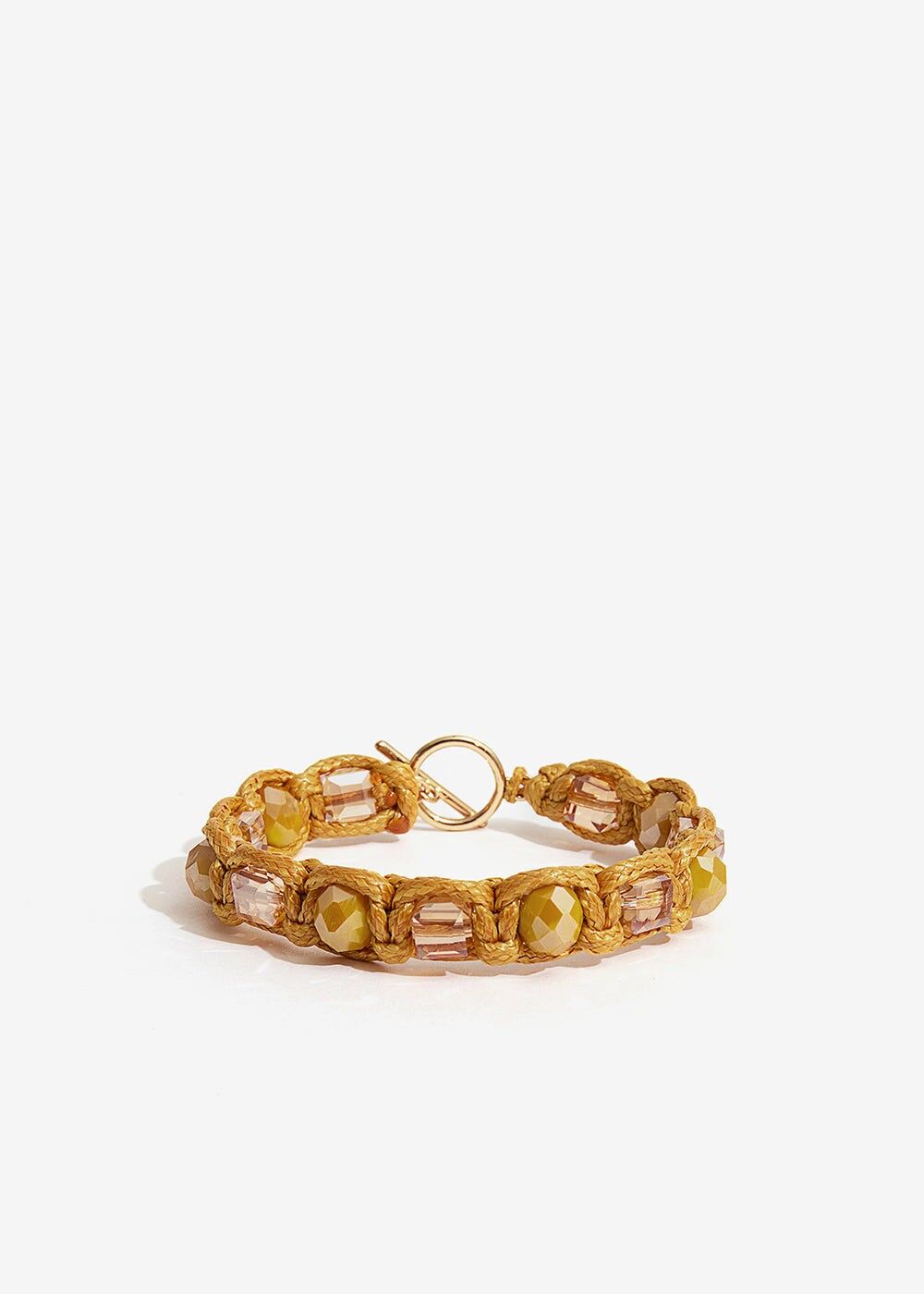 BRACELET WITH MUSTARD CRYSTALS