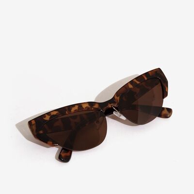 GAFAS DE SOL CON FORMA DE OJOS DE GATO EN CAREY