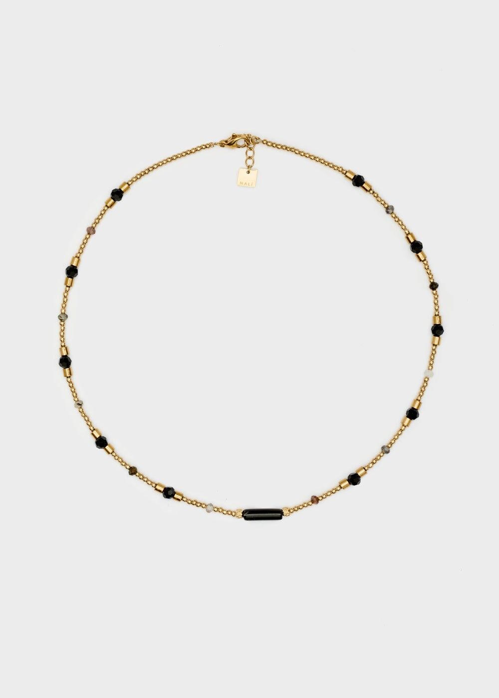 JOSY S.STAHLHALSKETTE MIT STEINEN + FARBEN