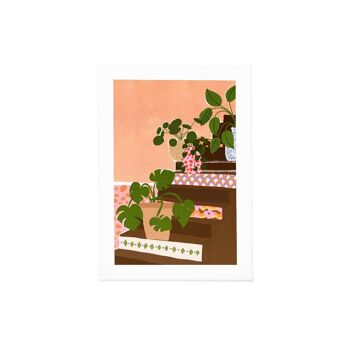 Escaliers Boho - Art Print (taille A4) 2