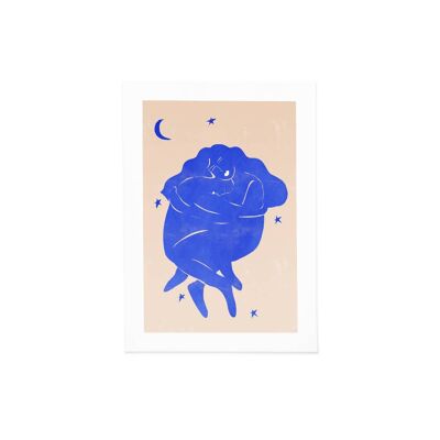 Blaue Liebhaber - Kunstdruck (Größe A4)