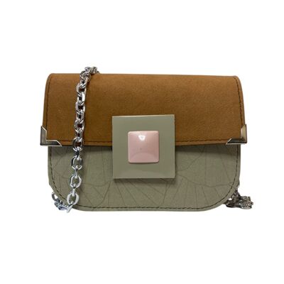 Chicca Mini Alcantara Biscuit et Beige - Sac bandoulière