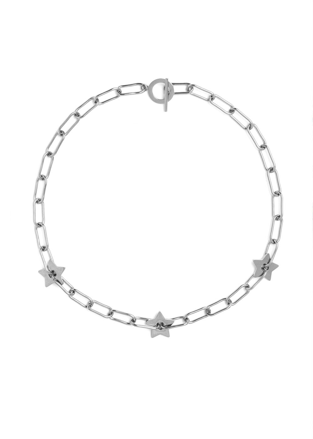 SILVI SILBERKETTE STERNE HALSKETTE Fleck. STAHL
