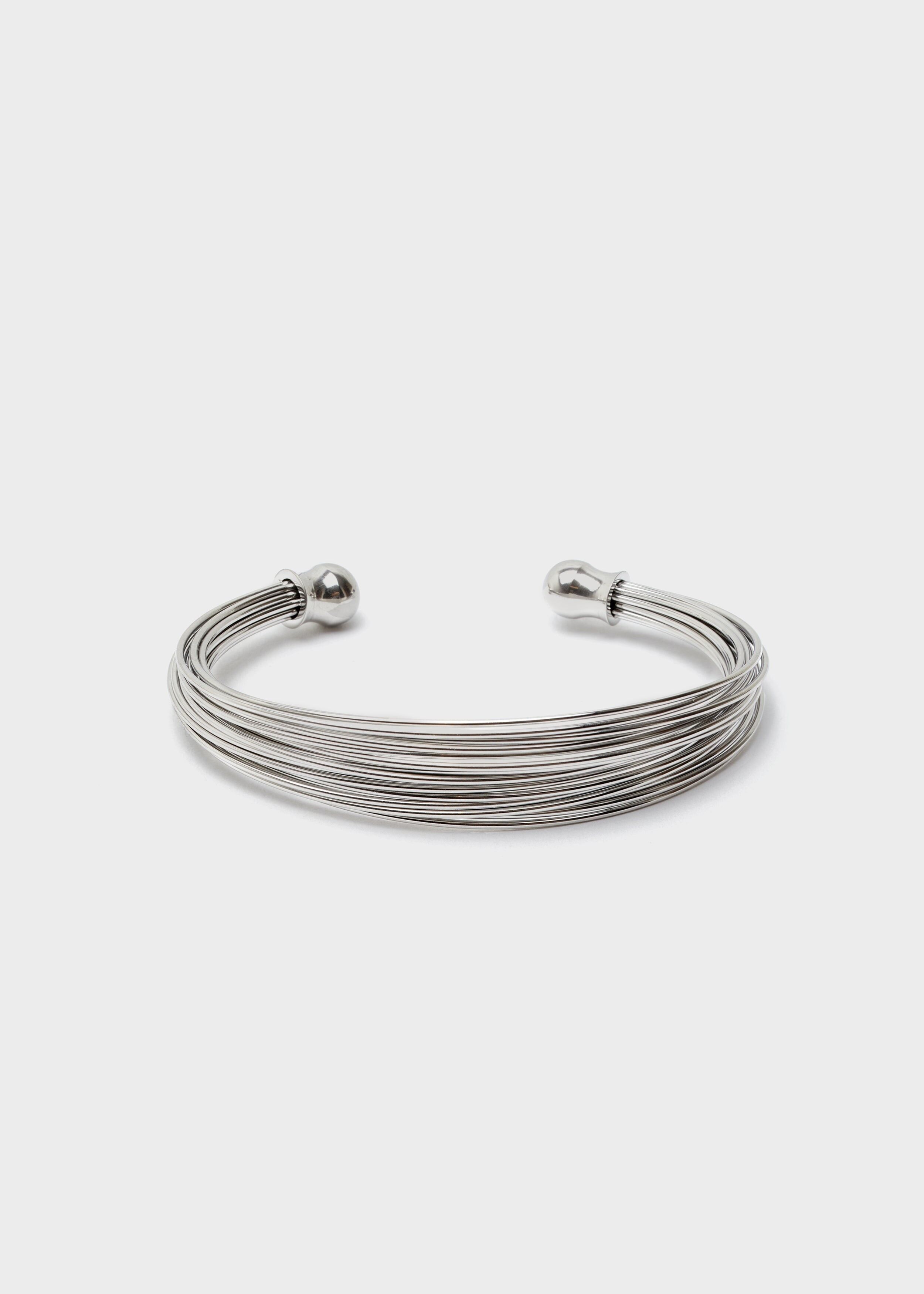 FLECK. MEHRREIHIGES ARMBAND AUS STAHL IN SILBER