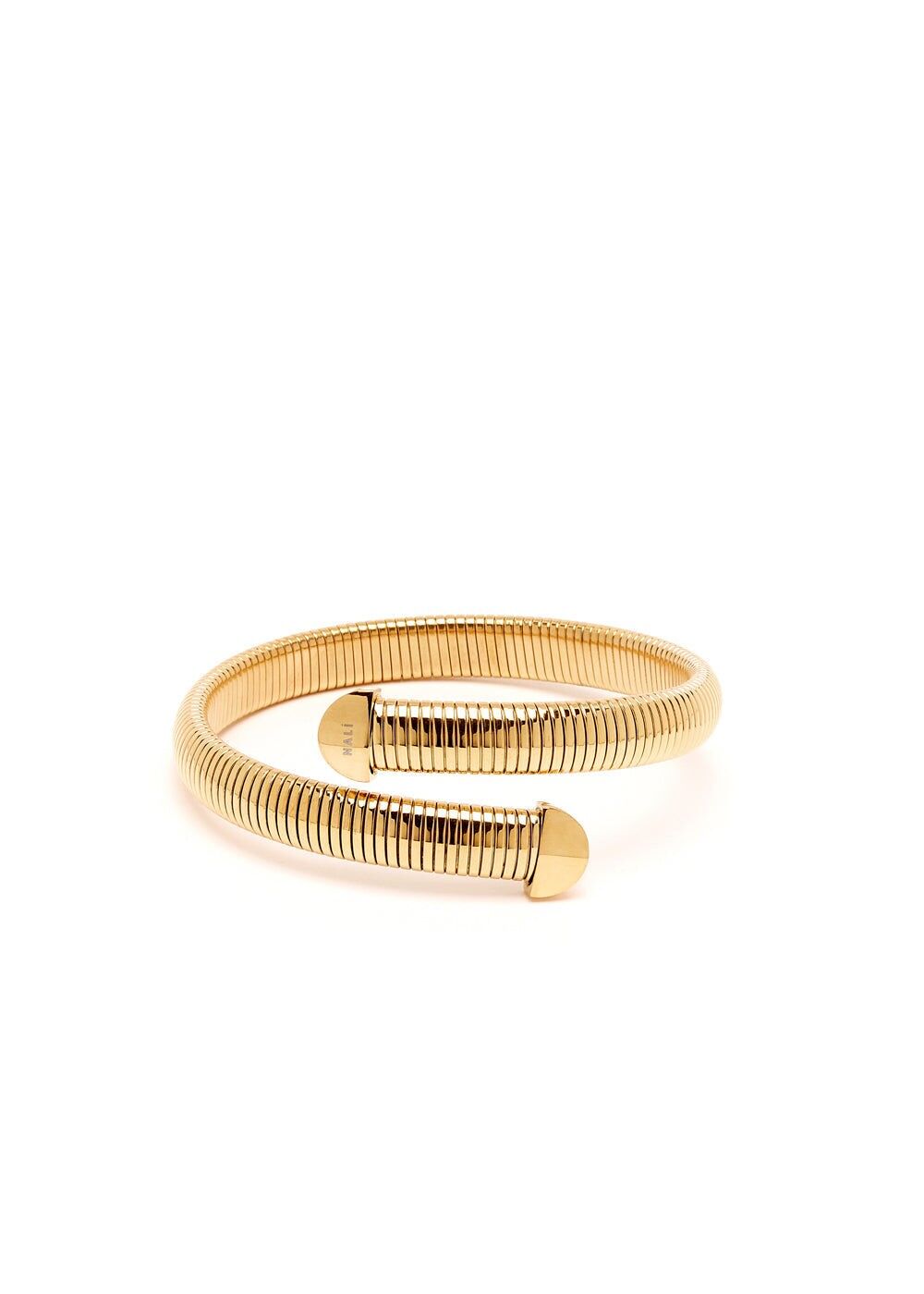 GINA GOLD SPIRAL ARMBAND FLECK. STAHL