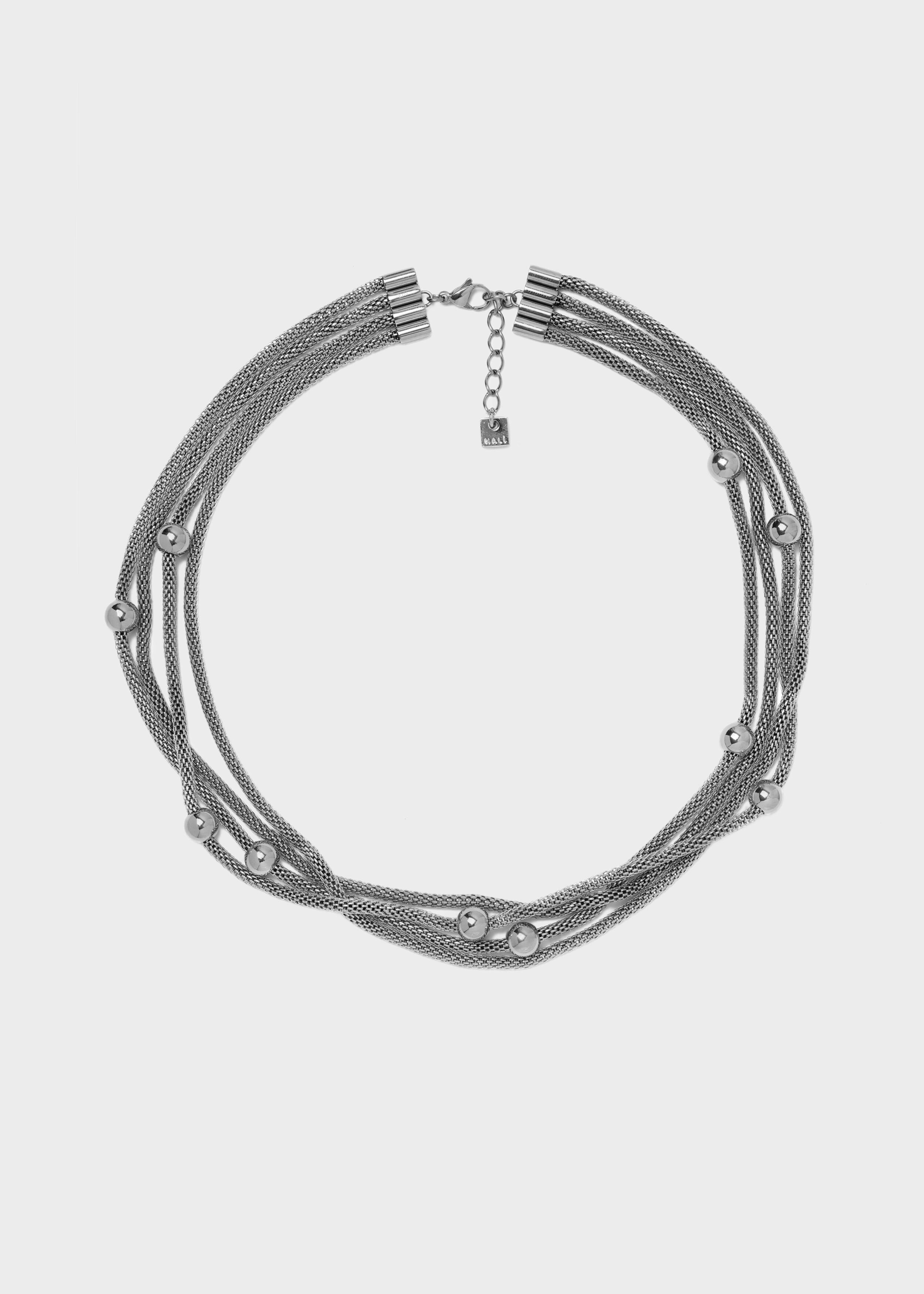 MANCHA. COLLAR LINA DE ACERO EN PLATA