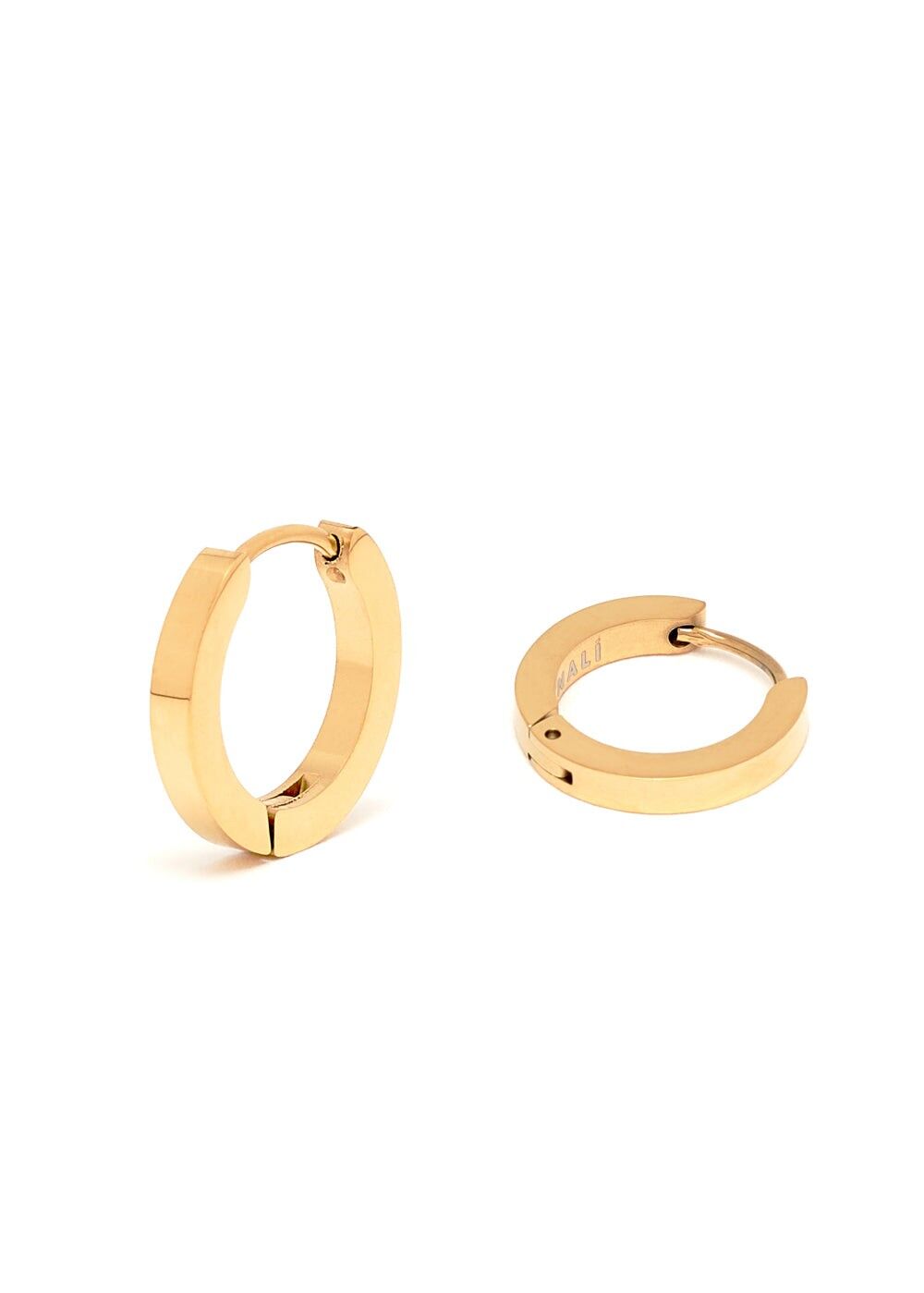 POLLY GOLD SMALL HOOP EARRINGS STAIN. STEEL