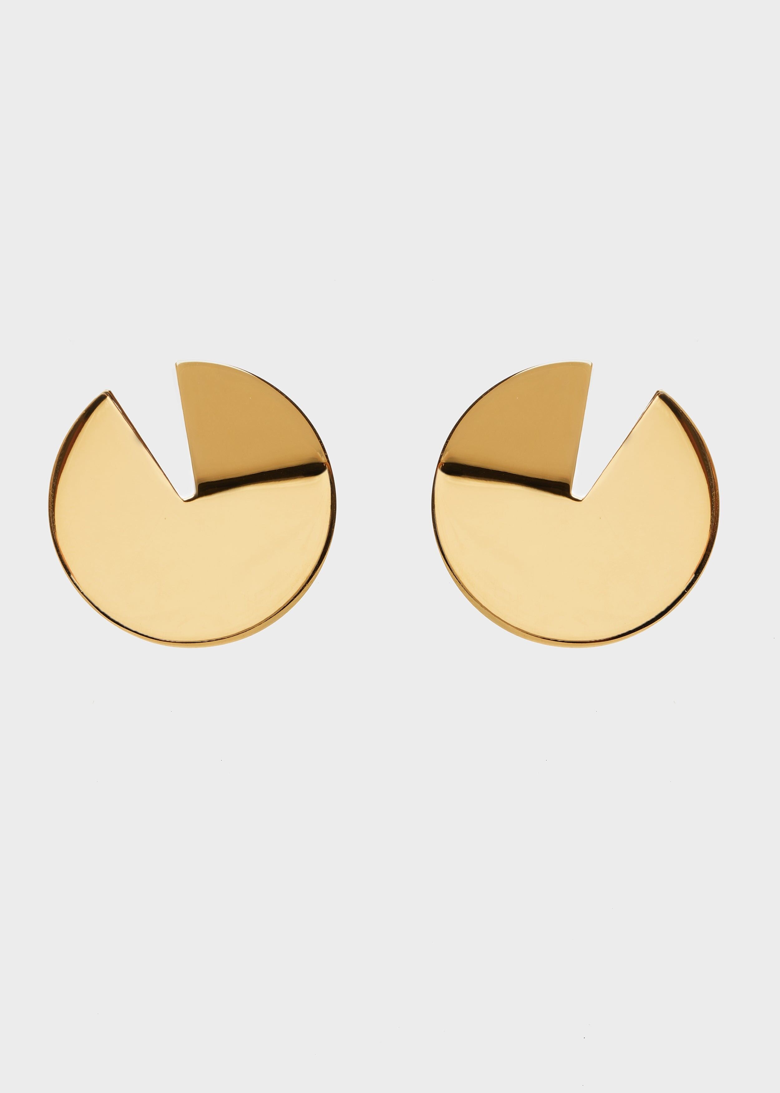 STAIN. STEEL TINA LOBE EARRINGS IN GOLD