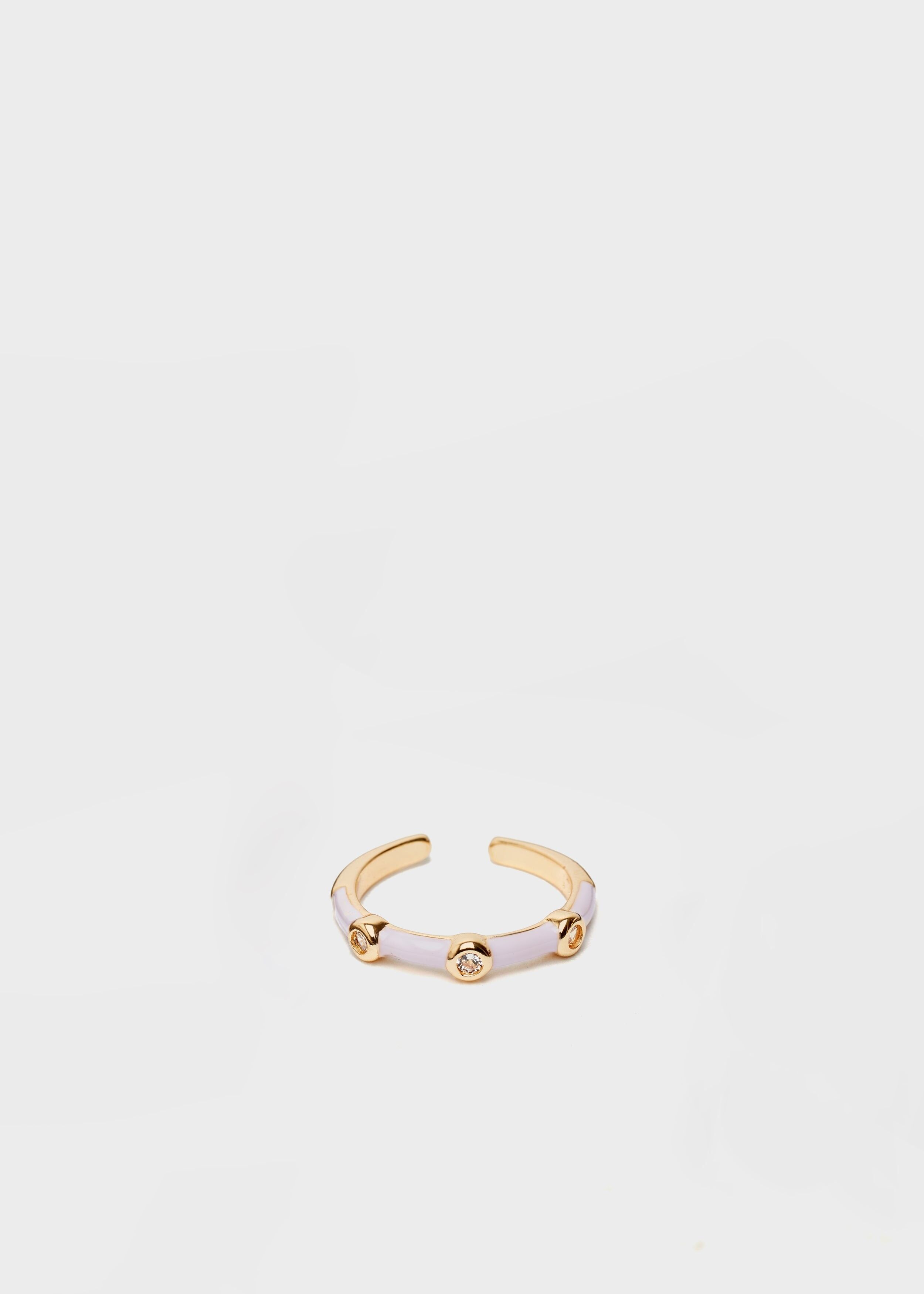 DEVON ENAMEL RING LILAC WITH ZIRCONS
