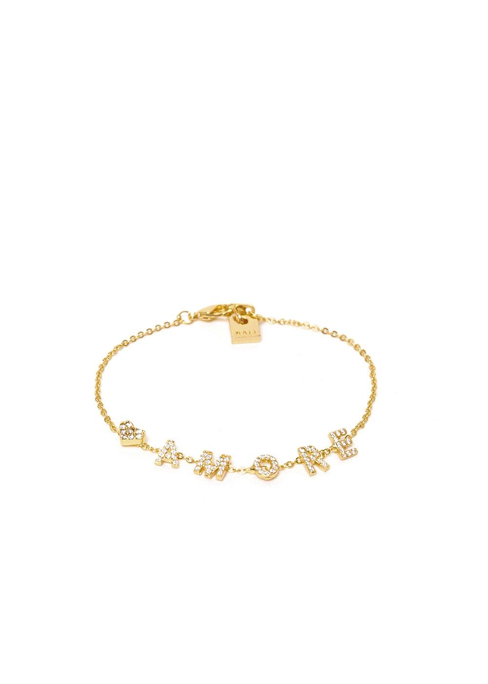 LOVE & HEART CRYSTAL BRACELET