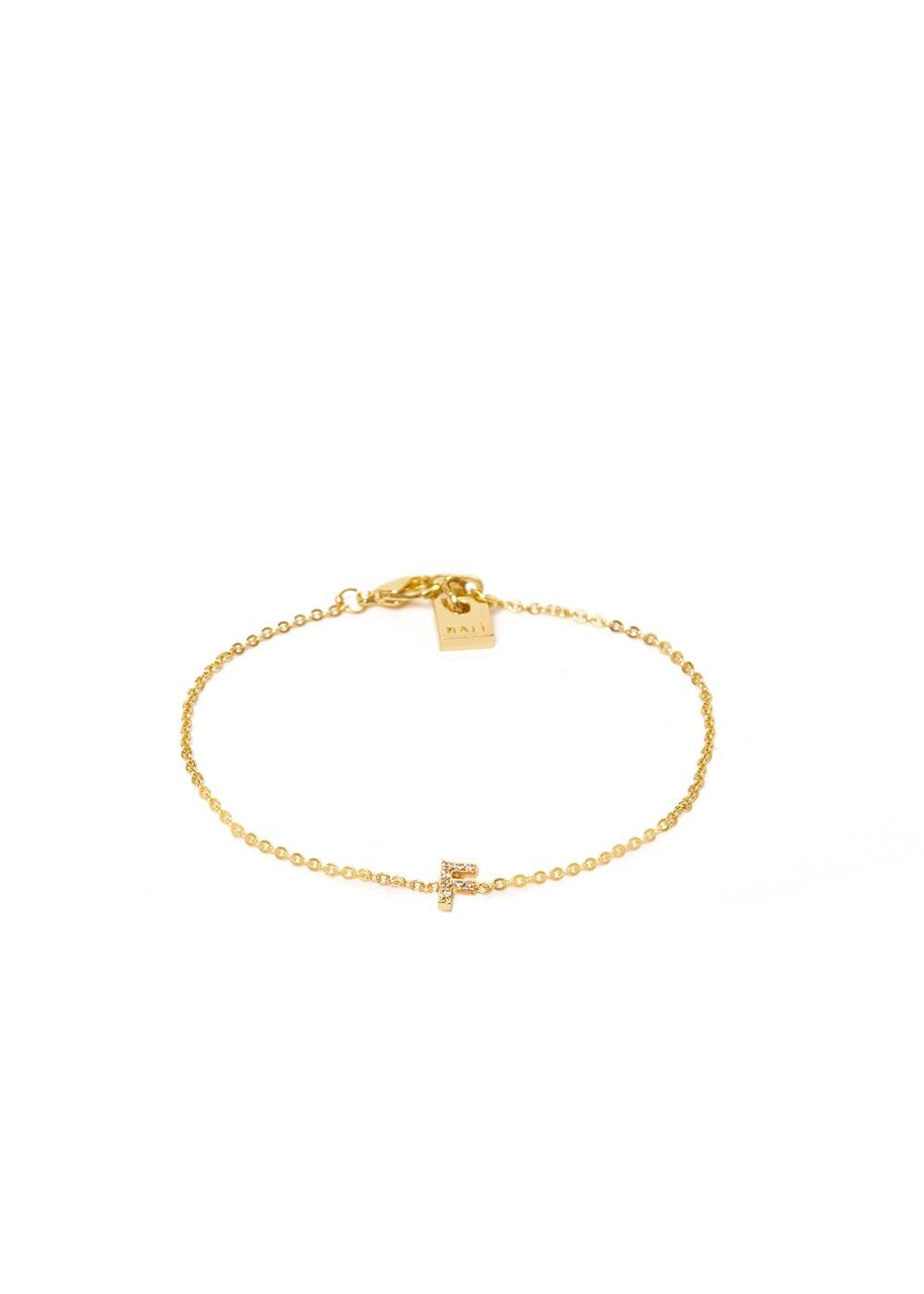 PULSERA DE CRISTAL LETRA F